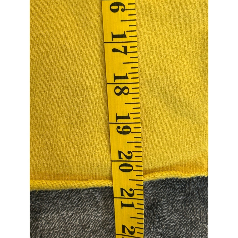 Levis Womens Cropped Hoodie Yellow Blue White Striped Sleeve Pullover Size M - Picture 10 of 10